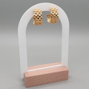 Vintage Mesh Link Mini Hoops